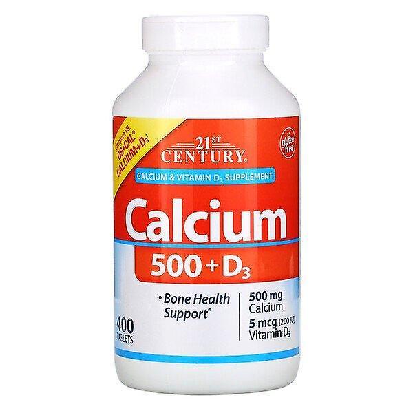 21st Century 21e eeuw, Calcium 500 + D3, 400 tabletten on Productcaster.