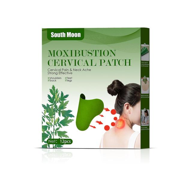 Qian South Moon Wormwood Cervical Vertebra Paste Relieves Back And Neck Joint Pain Care Paste Fever Warm Moxibustion Medicine Paste style 2 12pcs on Productcaster.