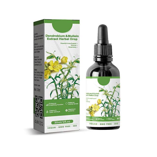 1-10x Dendrobium Mullein Extract Powerful Lung Cleanse Respiratory Drops 4pcs on Productcaster.