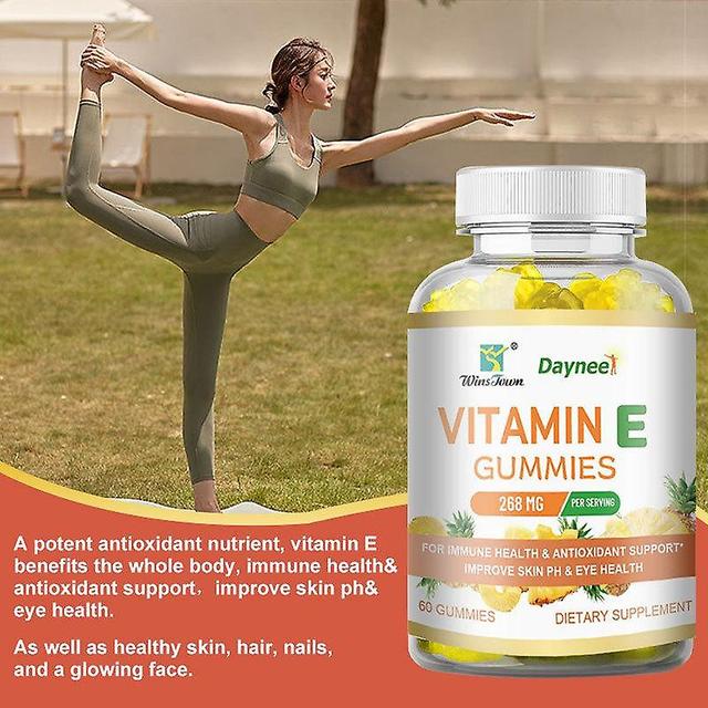 Bio Vitamin E Gummies Skin Anti-aging Formula Reduces Wrinkles - 60 Tablets 3PCS on Productcaster.