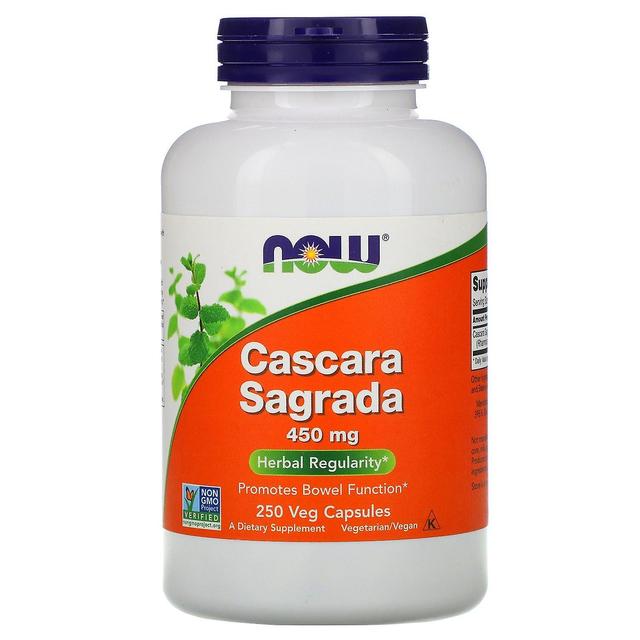 NOW Foods Nu Foods, Cascara Sagrada, 450 mg, 250 Vegetarisch Capsules on Productcaster.