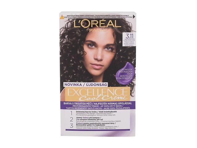 L'Oréal Paris - Excellence Cool Creme 3,11 Ultra Ash Dark Brown - For Women, 48 ml on Productcaster.