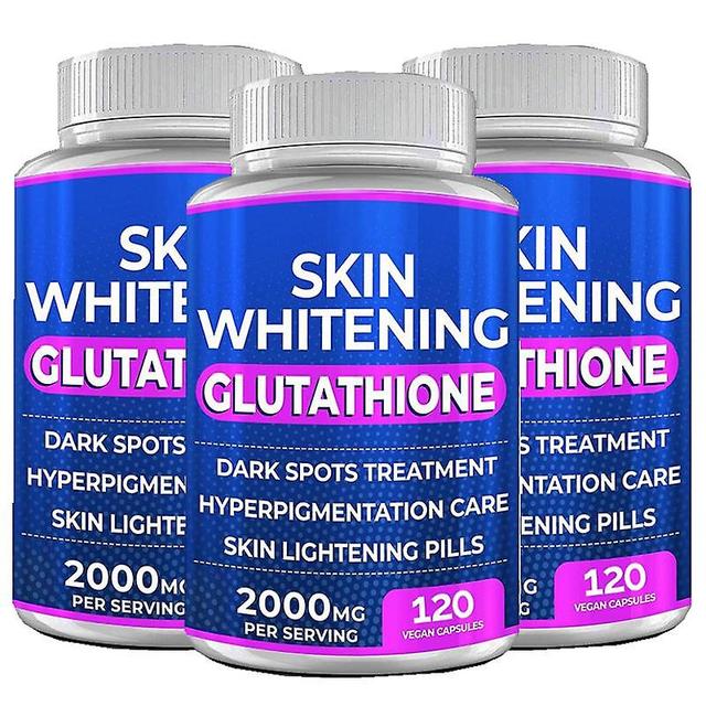 Glutathione Whitening Pills - 120 Capsules 2000mg Glutathione - Effective Skin Lightening Supplment 3bottles on Productcaster.