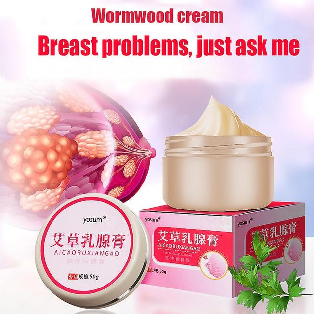 Coscelia 50g Natural Wormwood Breast Pain Relief Cream Cure Hyperplasia Chornic Mastitis Medical Plaster Anti Breast Cancer Swelling on Productcaster.