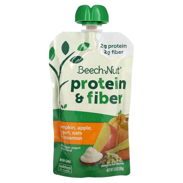 Beech-Nut, Fruit, Veggie, Yogurt & Grain Blend, Protein & Fiber, 12+ Months, Pumpkin, Apple, Yogurt, on Productcaster.