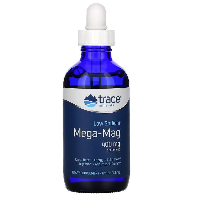 Trace Minerals Minerais Vestigiais , Mega-Mag com Baixo Teor de Sódio, 400 mg, 4 fl oz (118 ml) on Productcaster.