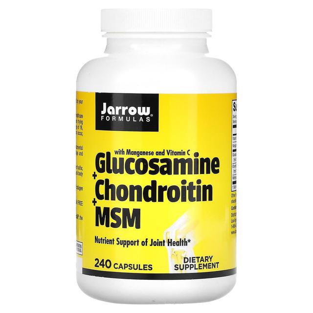 Jarrow Formulas, Glucosamine + Chondroitin + MSM, 240 Capsules on Productcaster.