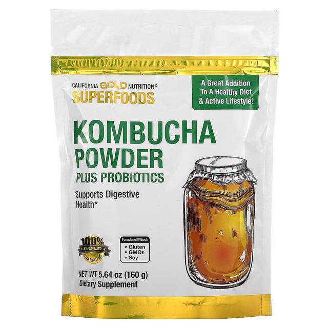 California Gold Nutrition Californien Gold Nutrition, SUPERFOODS - Kombucha Pulver Plus Probiotika, 5,64 oz (160 g) on Productcaster.