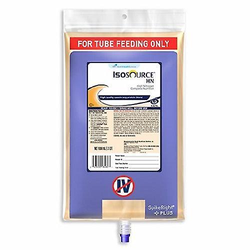 Nestle Healthcare Nutrition Tube Feeding Formula Isosource HN 1000 mL Bag Ready to Hang Unflavored Adult, Count of 1 (Pack of 4) on Productcaster.