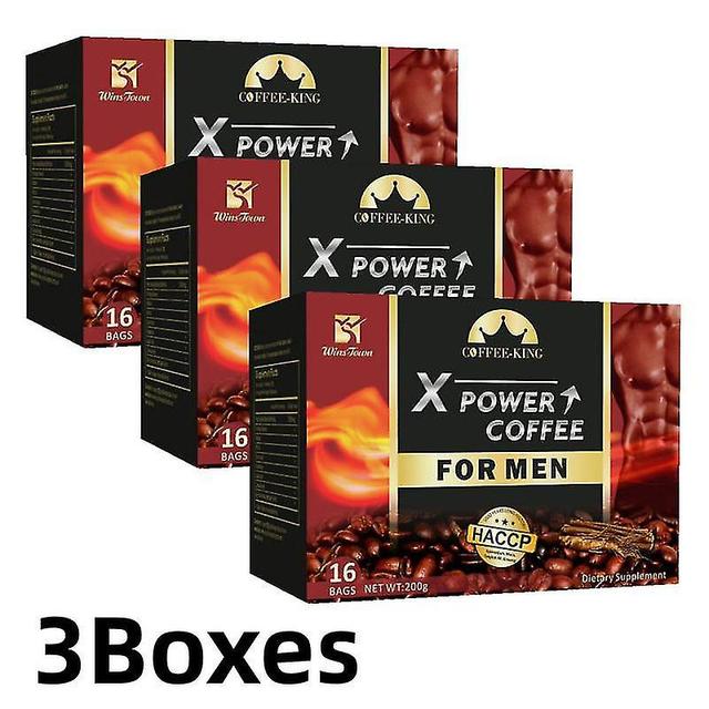 Ginseng Coffee Maca Coffee X Power For Men Energy Increase Sex Drive - 16pcs -GSL 3boxes on Productcaster.