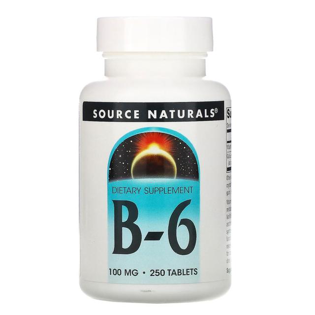 Source Naturals, B-6, 100 mg, 250 Tablets on Productcaster.