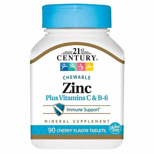 21st Century Zinc à croquer du 21e siècle avec C & B6 Cherry Chew, 90 tabs (paquet de 4) on Productcaster.