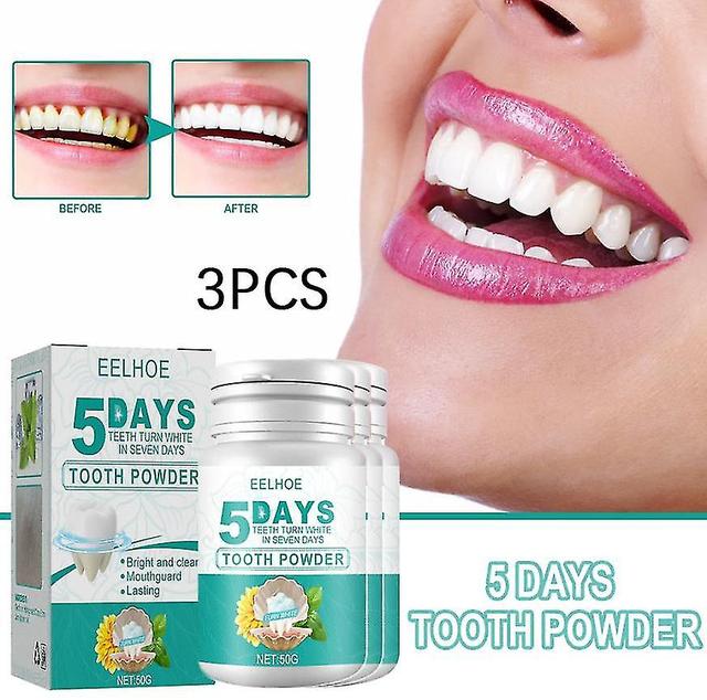 Th000 1pc Eelhoe 5-day Beauty Tooth Powder, Whitening, Cleaning Teeth, Smoke Stains, Dirt, Fresh Oral Plaque, Cleaning Tooth Powder 3PCS on Productcaster.