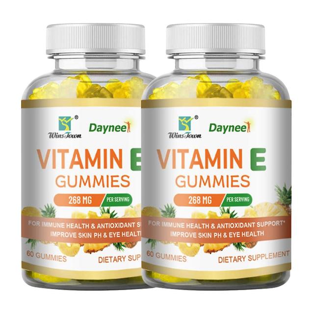 60ct Vitamin E Gummy Skin Anti-aging Formula Reduces Wrinkles 2PCS on Productcaster.