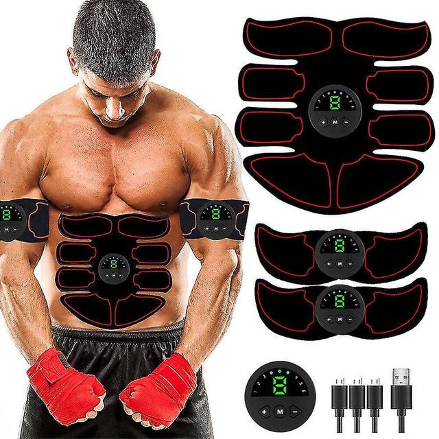 Ems Abdol Toning Er Abs Stimulator Tr Fitness Binder Gym Bälte Röd on Productcaster.