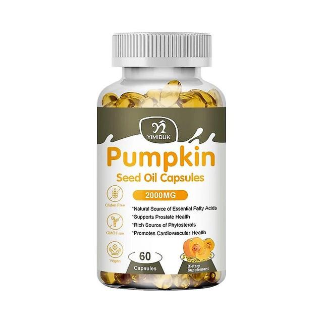 Visgaler Pumpkin Seed Oil 1000mg 100 Softgels For Prostate Health Cancer Prevention Antioxidant 1 Bottles 60 pcs on Productcaster.