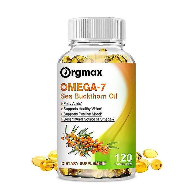 Orgmax Omega 7 Sea Buckthorn Capsules Fatty Acids Vitamin Minerals Relief Eyes Fatigue Boost Vision Skin Cardiovascular Health 120 pcs on Productcaster.