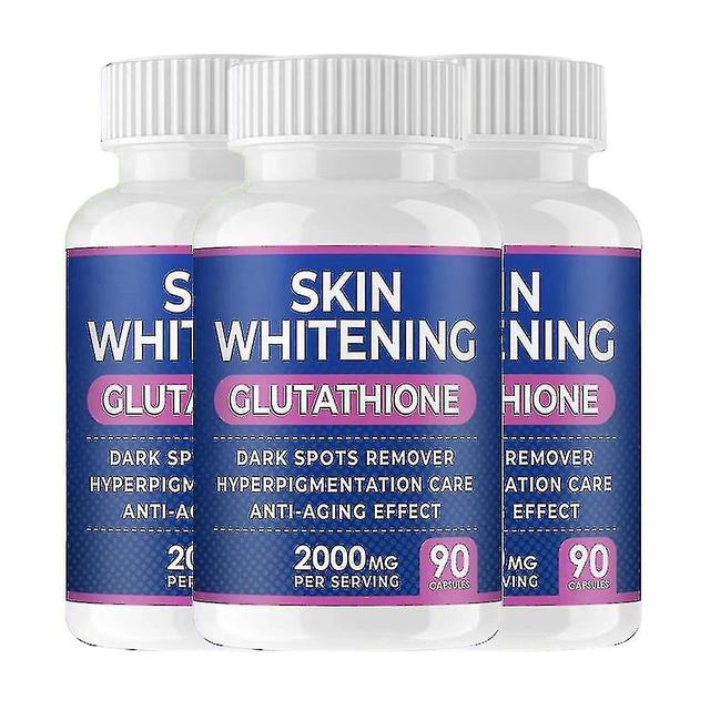 3 Pack Glutathione Whitening Pills - 90 Capsules 2000mg Glutathione - Effective Skin Lightening Supplement - Dark Spots, Melasma & Acne Scar Remover, on Productcaster.