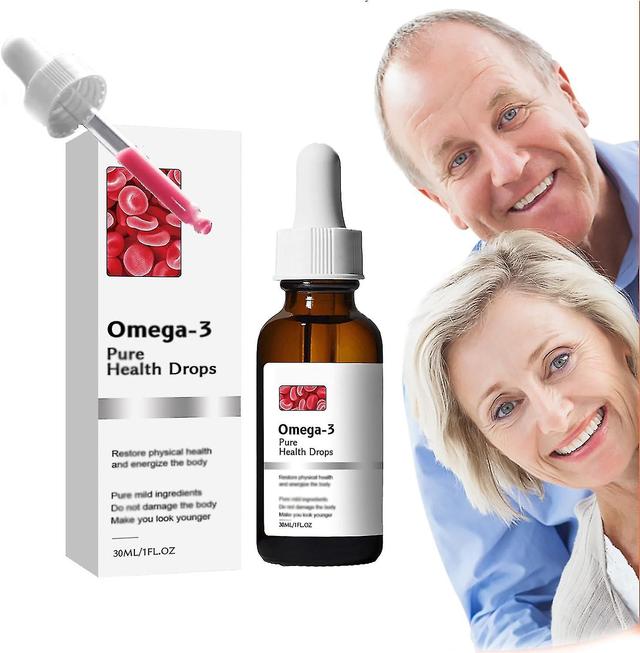 Vegan Omega-3 Natural Vasclear Drops, Fish Oil Alternative, DHA, EPA, DPA - Heart, Brain, Joint, Eye, Immune Support Omega-3 Drops 1pcs on Productcaster.