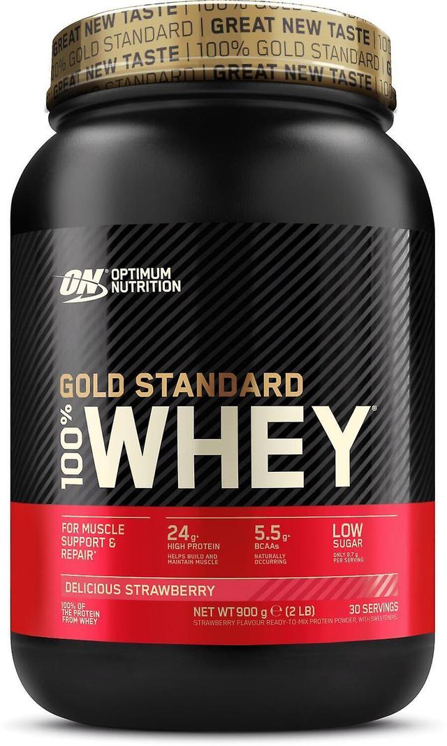 Optimum Nutrition 100% Gold Standard Whey Protein High Level Supplement - 912g Strawberry on Productcaster.