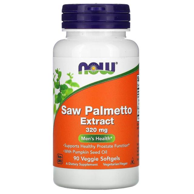 NOW Foods, Extrato de Saw Palmetto, Saúde Masculina, 320 mg, 90 Veggie Softgels on Productcaster.