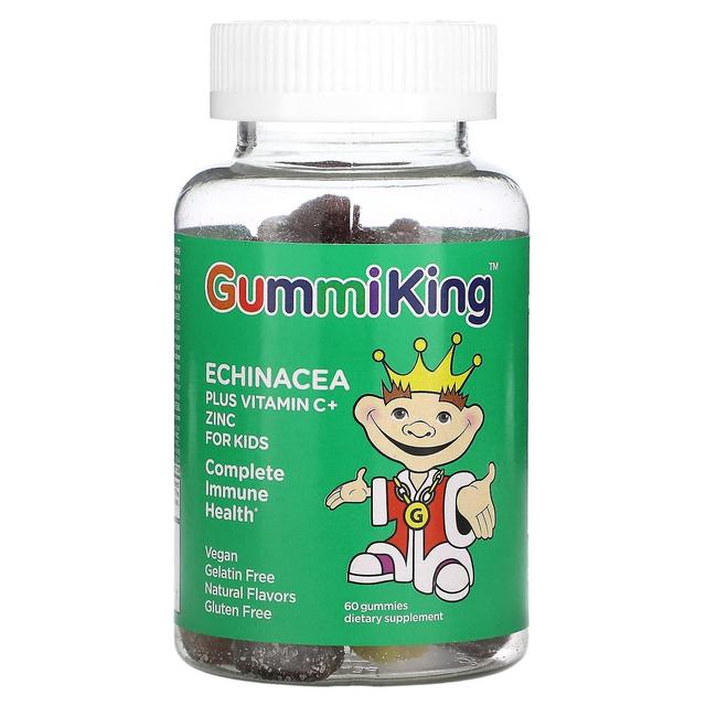 GummiKing, Echinacea Plus Vitamin C+ Zinc for Kids, Strawberry, Orange, Lemon, Grape, Cherry and Gra on Productcaster.