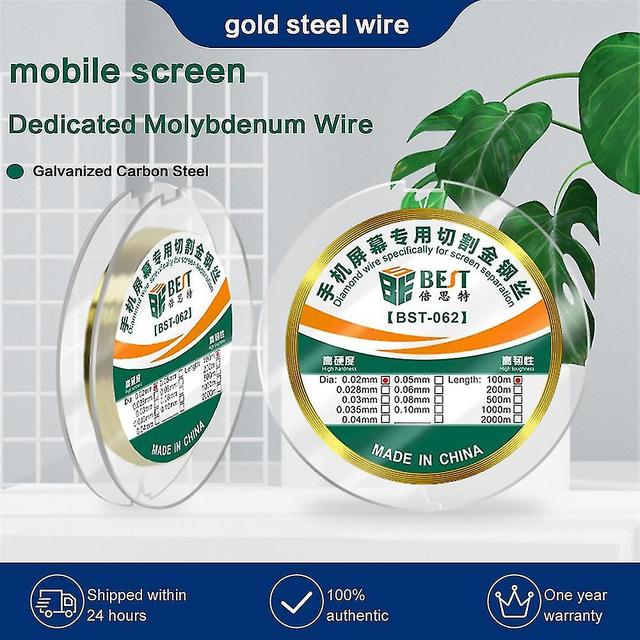 100m Mobile Screen Dedicated Separation Molybdenum Wire Cutting Diamond Wire Lcd Display Separatorgold A06 on Productcaster.