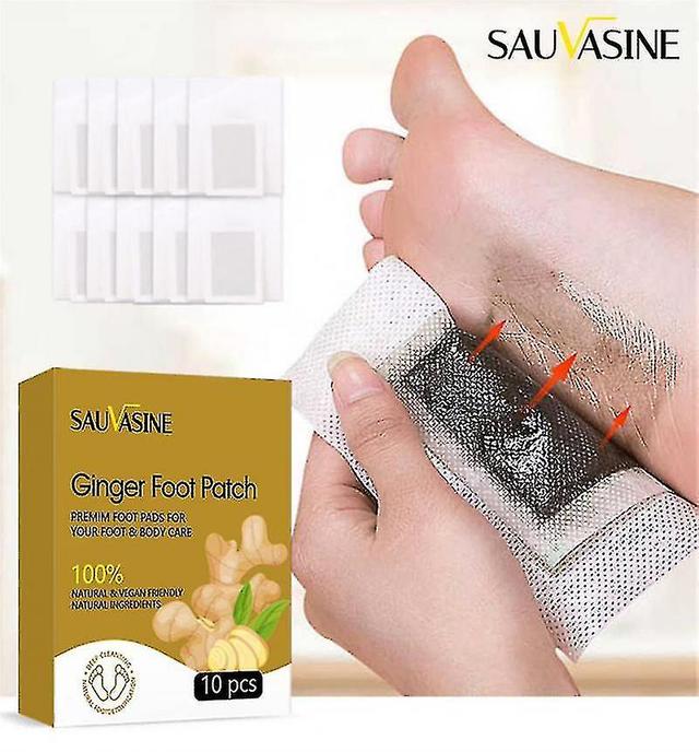 10-16pcs Detox Foot Patch Natural Ginger Wormwood Improve Sleep Blood Circulation on Productcaster.