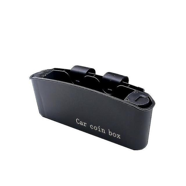 Auto Portable Plastic Sturdy Black Coin Holder Storage Mini Box on Productcaster.