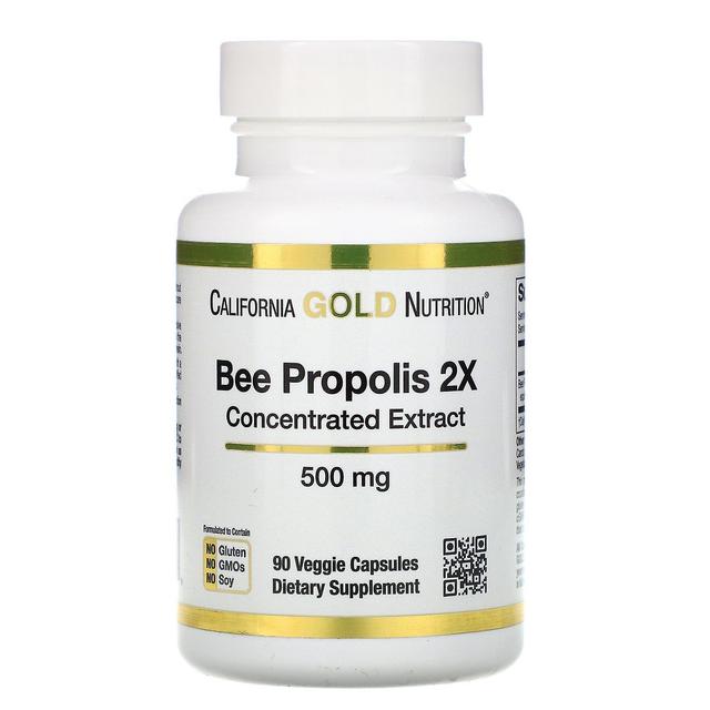 California Gold Nutrition, Bee Propolis 2X, Koncentrerat extrakt, 500 mg, 90 Veg on Productcaster.