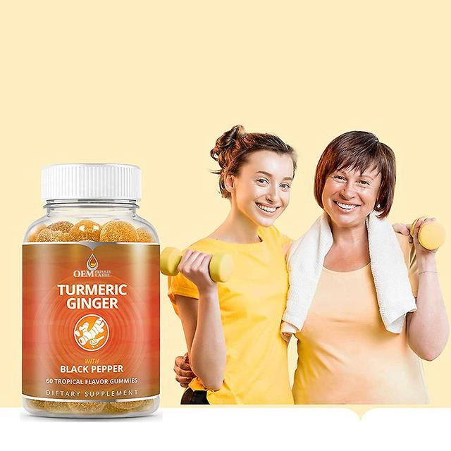 Turmeric Vitamin Supplement Gummies With Ginger & Black Pepper | Supports Joint Inflammation & Inflammatory Response | Active Ingredients Curcumin Ext on Productcaster.