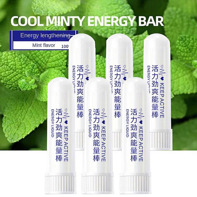 Huamade inalador nasal menta óleo essencial nasal mentol inalador aliviar rinite fadiga artefato refrescante Tailândia Aromaterapia Spray 6pcs-Minty on Productcaster.