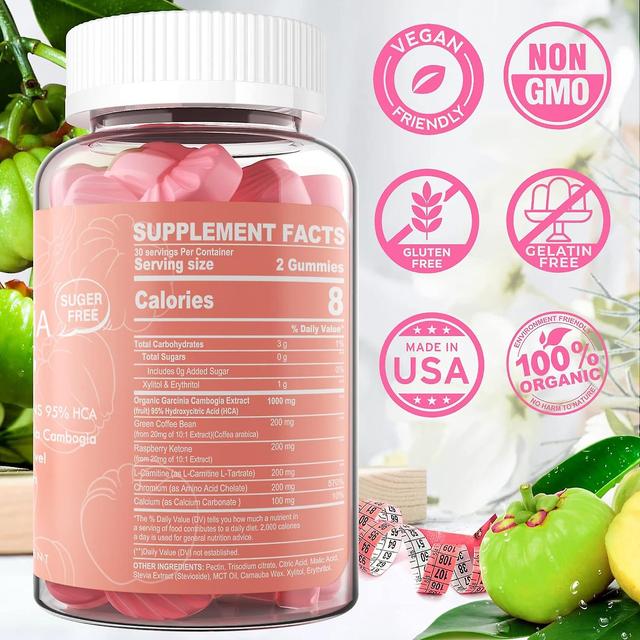 1-pack de bonbons gélifiés Garcinia Cambogia sans sucre avec L-carnitine, cétones de framboise, chrome, grain de café vert stimulant le métabolisme... on Productcaster.