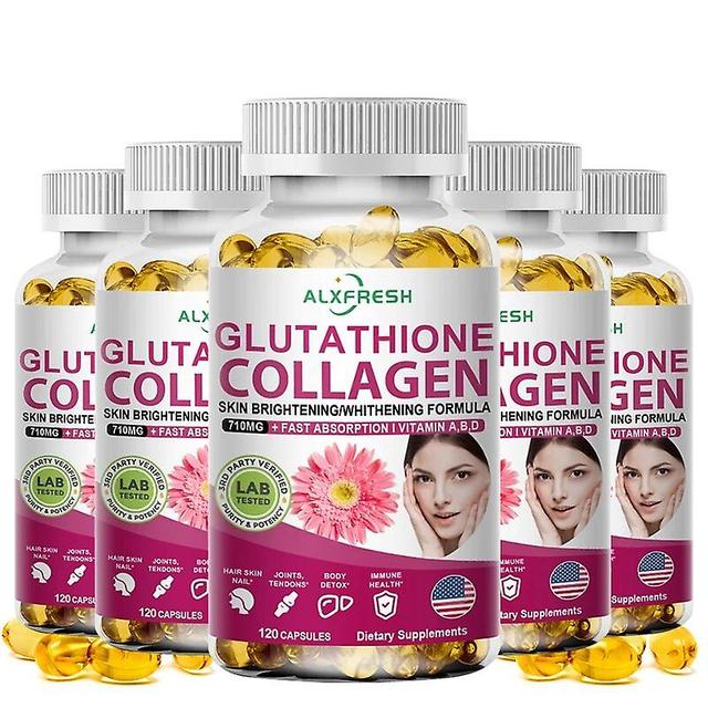 Collagen Glutathione Capsules, Containing Vitamin C, Antioxidant, Promote Healthy Nails, Hair And Skin, And Reduce Cell Damagehuamade Huamade 5X Bo... on Productcaster.