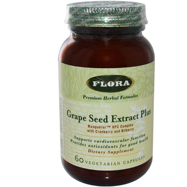 Flora, Grape Seed Extract Plus, 60 Veggie Caps on Productcaster.