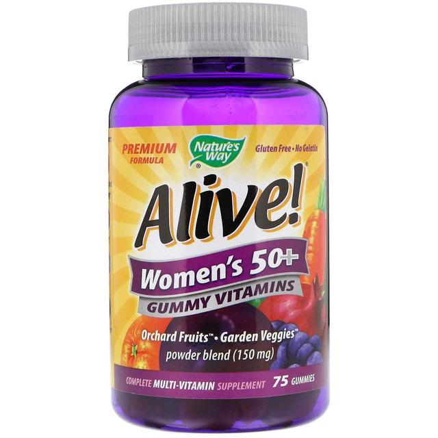 Nature's Way Natura's Way, Alive! Women's 50 o più vitamine gommoso, sapori di frutta, 75 Gummies on Productcaster.