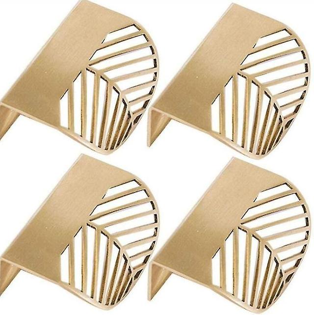 4 Pcs Poigne de Tiroir Forme de Feuille 60mm Poignes de Meubles en Laiton Massif do salonu Cuisine Chambre avec Vis on Productcaster.