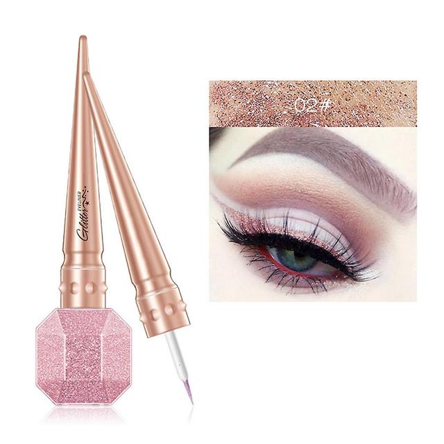 Colorful Glitter Eyeliner Long Lasting Smudge-proof Eye Liner Highlight Brighten Liquid Eye Liner 02 on Productcaster.