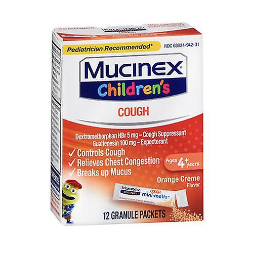 Mucinex Childrens Cough Mini-Melts Packets, Orange Creme 12 each (Pack of 1) on Productcaster.