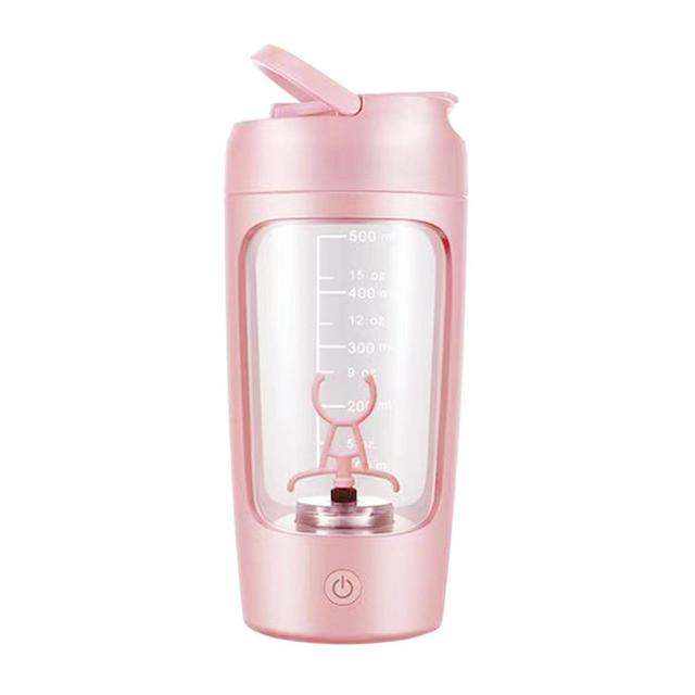 Electric Protein Shaker Bottle Portable Mixer Cup For Milk Milkshakes Coffee Pink on Productcaster.