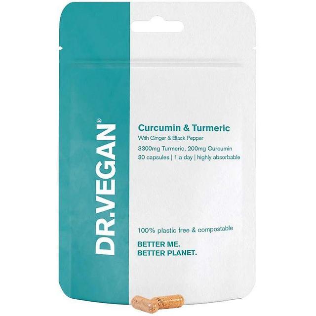 DR.VEGAN Dr Vegan Curcumin 200mg & Turmeric 3300mg Capsules 30 on Productcaster.