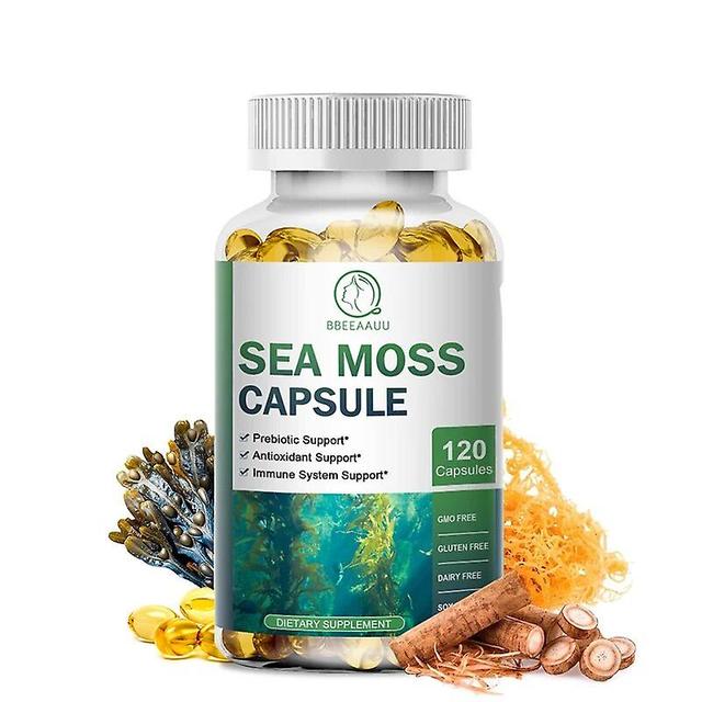 Organic Wild Irish Sea Moss Bladderwrack And Burdock Roots For Intestinal Health Energy And Immune Supplements Gluten Free Tib 120pcs on Productcaster.