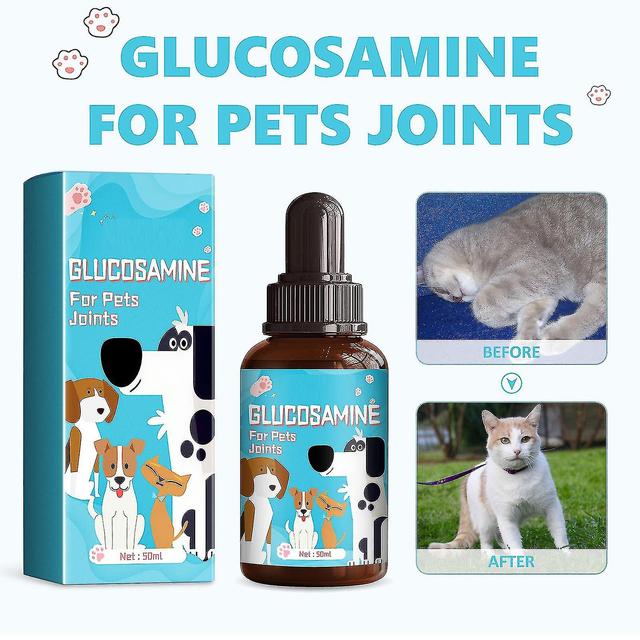 Gocce di glucosamina per animali domestici, gocce di supporto per l'anca e le articolazioni del cane, integratore di glucosamina per la salute dell... on Productcaster.