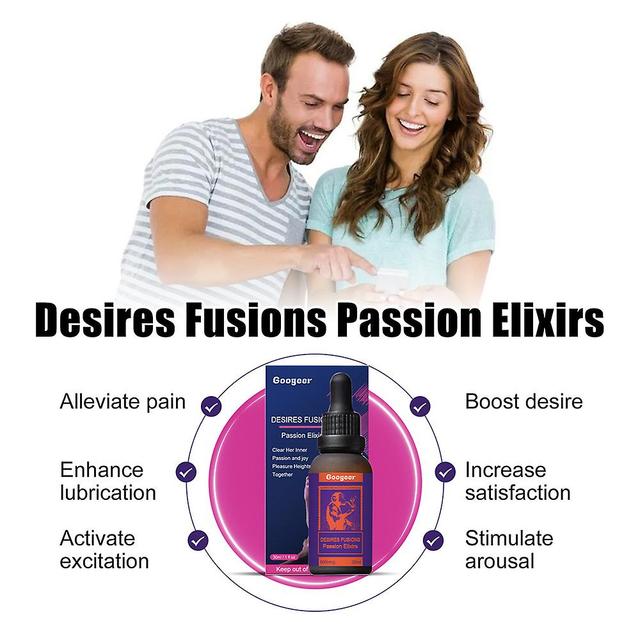 Desire Fusion Passion Elixir, Gouttes Happy Secrètes Augmentant le flux sanguin, Pleasurepeak Drops, Améliorer la sensibilité 1pc on Productcaster.