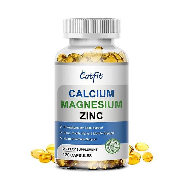 Vorallme Catfit 3 in 1 Magnesium Zink Kapsel Vitamin D3 Knochen und Zähne Täglich leicht resorbierbare Mineralien Nahrungsergänzungsmittel 120pcs on Productcaster.