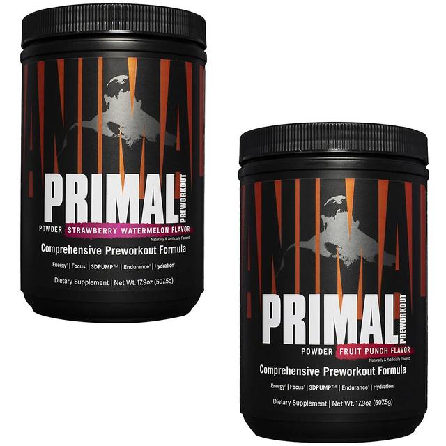 Universal Nutrition Animal Primal Pre-Workout Powder Supplement - 25 Servings Strawberry Watermelon on Productcaster.