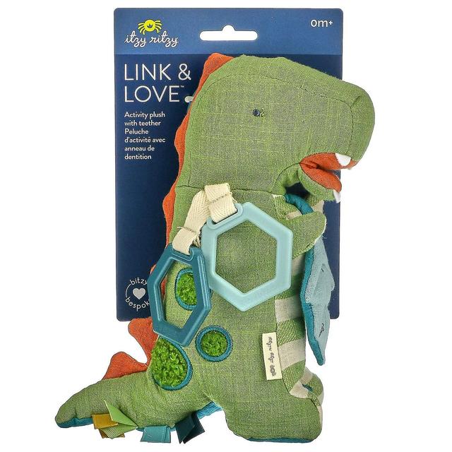 itzy ritzy, Link & Love, Attività peluche con teether, 0+ mesi, Dino, 1 dentiera on Productcaster.