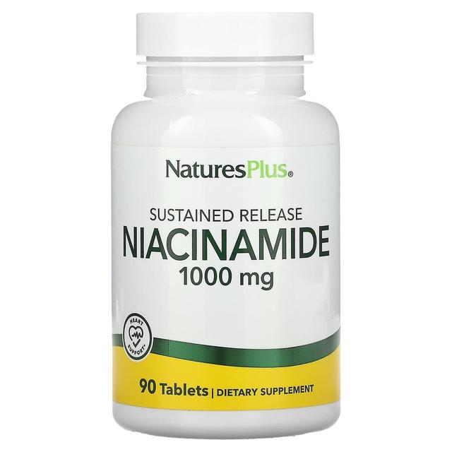 Nature's Plus NaturesPlus, Niacynamid o przedłużonym uwalnianiu, 1000 mg, 90 tabletek on Productcaster.