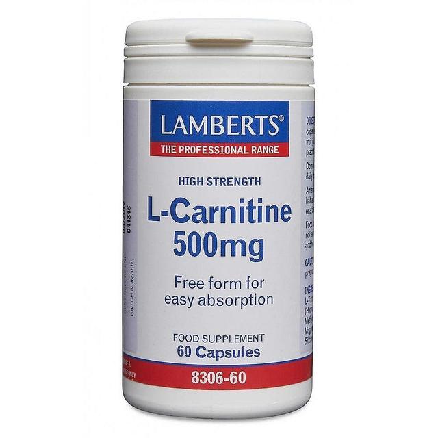 Lamberts l-carnitine 500mg 60's on Productcaster.