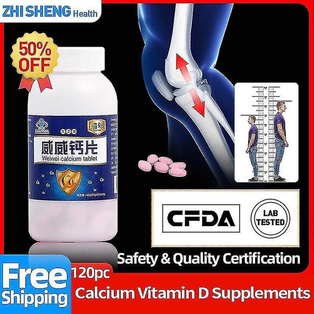 X-Tiger Calcium Tablets Vitamin D Supplements Height Growth Capsules Osteoporosis Cramps Loose Teeth Bone Joint Pain Cfda Approve 1bottle 60pc on Productcaster.